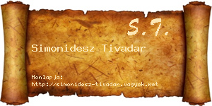 Simonidesz Tivadar névjegykártya